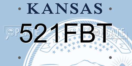 521FBT Kansas License Plate