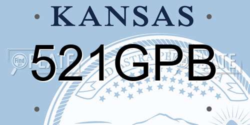 521GPB Kansas License Plate