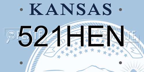 521HEN Kansas License Plate