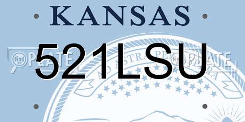 521LSU Kansas License Plate