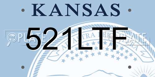 521LTF Kansas License Plate
