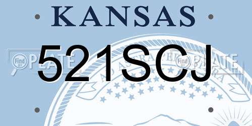 521SCJ Kansas License Plate