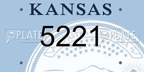 5221 Kansas License Plate