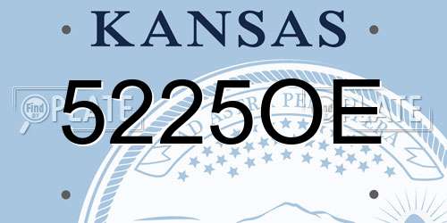 5225OE Kansas License Plate