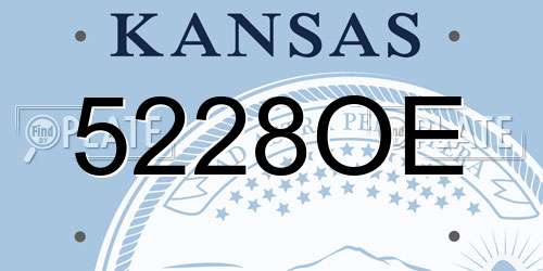5228OE Kansas License Plate