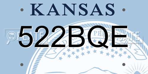522BQE Kansas License Plate