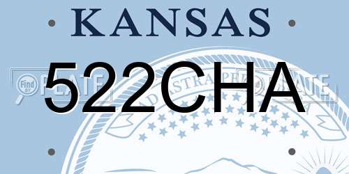 522CHA Kansas License Plate