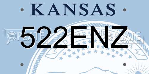 522ENZ Kansas License Plate