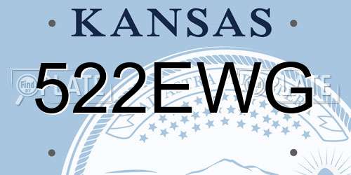 522EWG Kansas License Plate