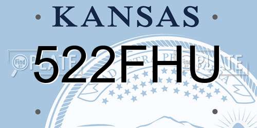 522FHU Kansas License Plate
