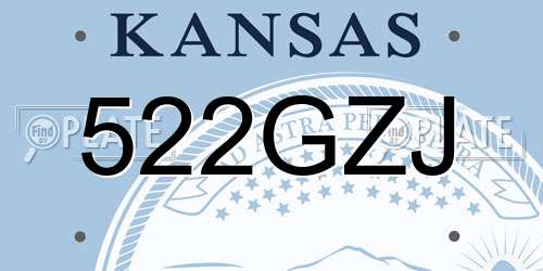 522GZJ Kansas License Plate