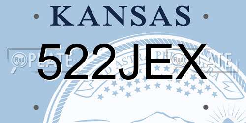 522JEX Kansas License Plate