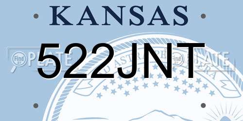 522JNT Kansas License Plate