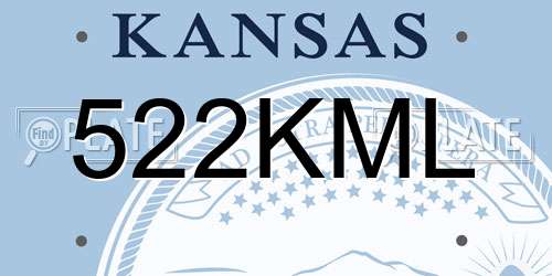 522KML Kansas License Plate