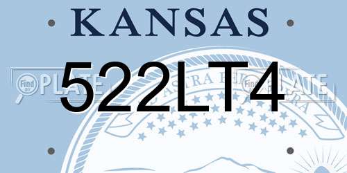 522LT4 Kansas License Plate