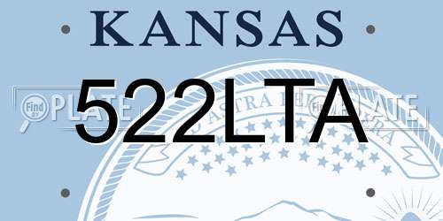 522LTA Kansas License Plate