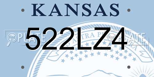 522LZ4 Kansas License Plate
