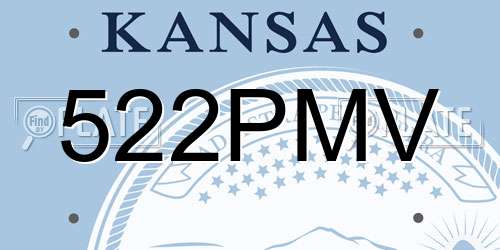 522PMV Kansas License Plate