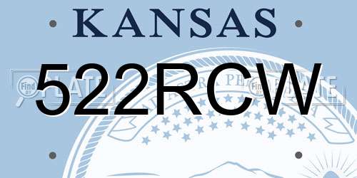 522RCW Kansas License Plate