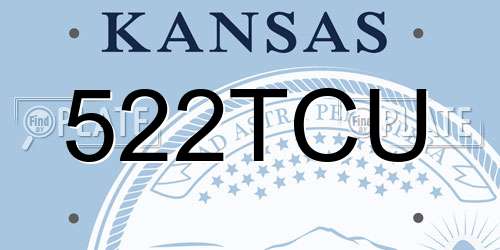 522TCU Kansas License Plate