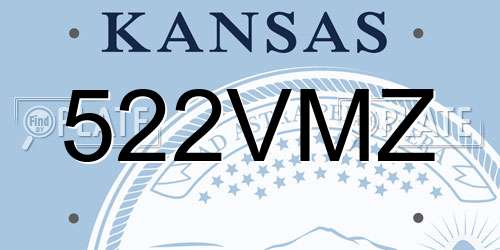 522VMZ Kansas License Plate