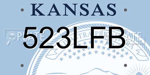 523LFB Kansas License Plate