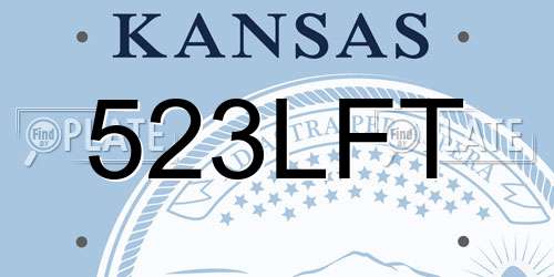 523LFT Kansas License Plate