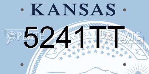 5241TT Kansas License Plate