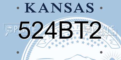 524BT2 Kansas License Plate