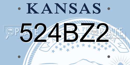 524BZ2 Kansas License Plate