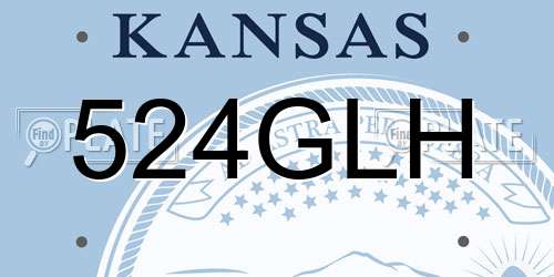 524GLH Kansas License Plate