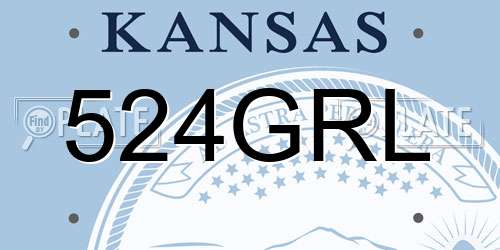 524GRL Kansas License Plate