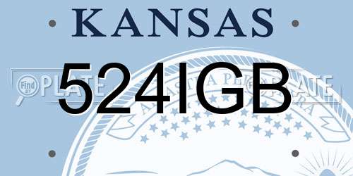 524IGB Kansas License Plate