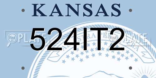 524IT2 Kansas License Plate