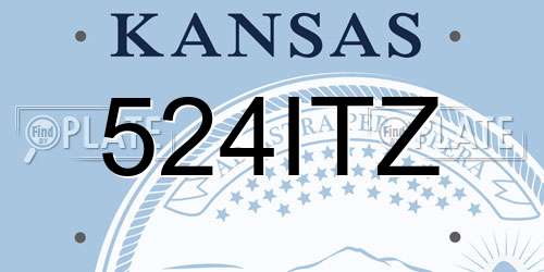 524ITZ Kansas License Plate