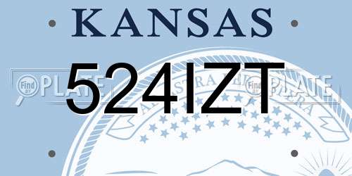 524IZT Kansas License Plate