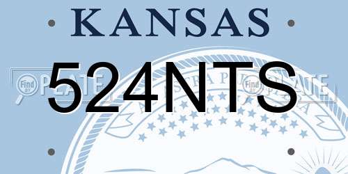 524NTS Kansas License Plate