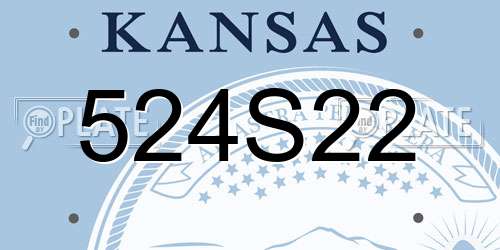 524S22 Kansas License Plate