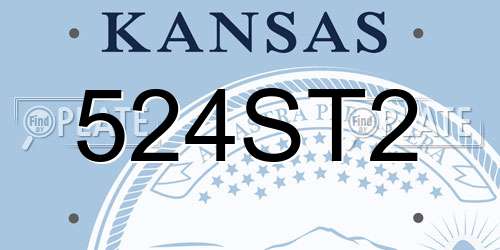 524ST2 Kansas License Plate