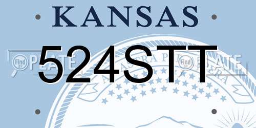 524STT Kansas License Plate