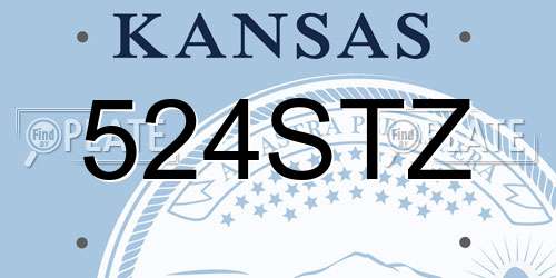 524STZ Kansas License Plate