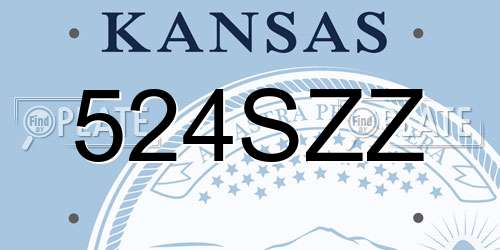 524SZZ Kansas License Plate