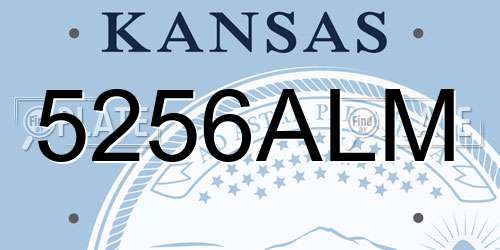 5256ALM Kansas License Plate