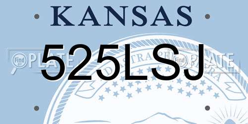 525LSJ Kansas License Plate