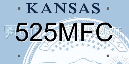 525MFC Kansas License Plate