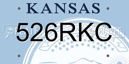 526RKC Kansas License Plate