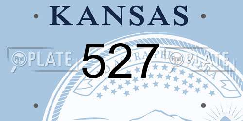 527 Kansas License Plate