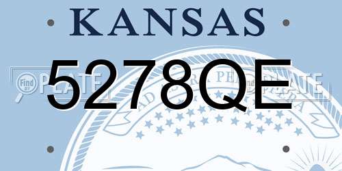 5278QE Kansas License Plate