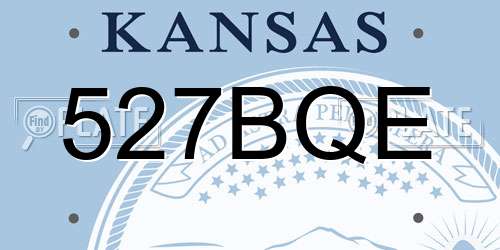 527BQE Kansas License Plate