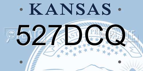 527DCQ Kansas License Plate